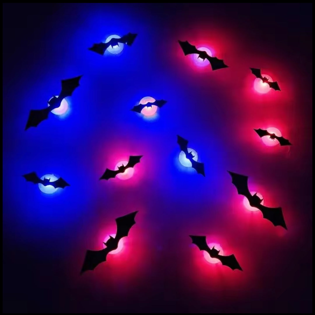 BougeRV 3D Bat Design LED Decorations 12pcs/24pcs
Set Spooky Ornaments for Home Party Festival Halloween Easy Install Wall Stickers Smooth
Application - Decorative