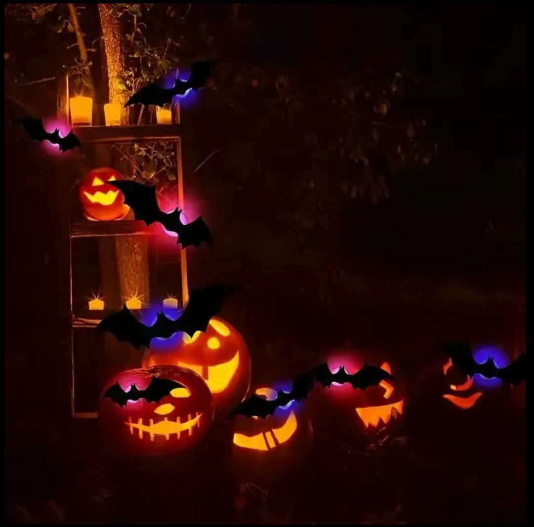 BougeRV 3D Bat Design LED Decorations 12pcs/24pcs
Set Spooky Ornaments for Home Party Festival Halloween Easy Install Wall Stickers Smooth
Application - Decorative