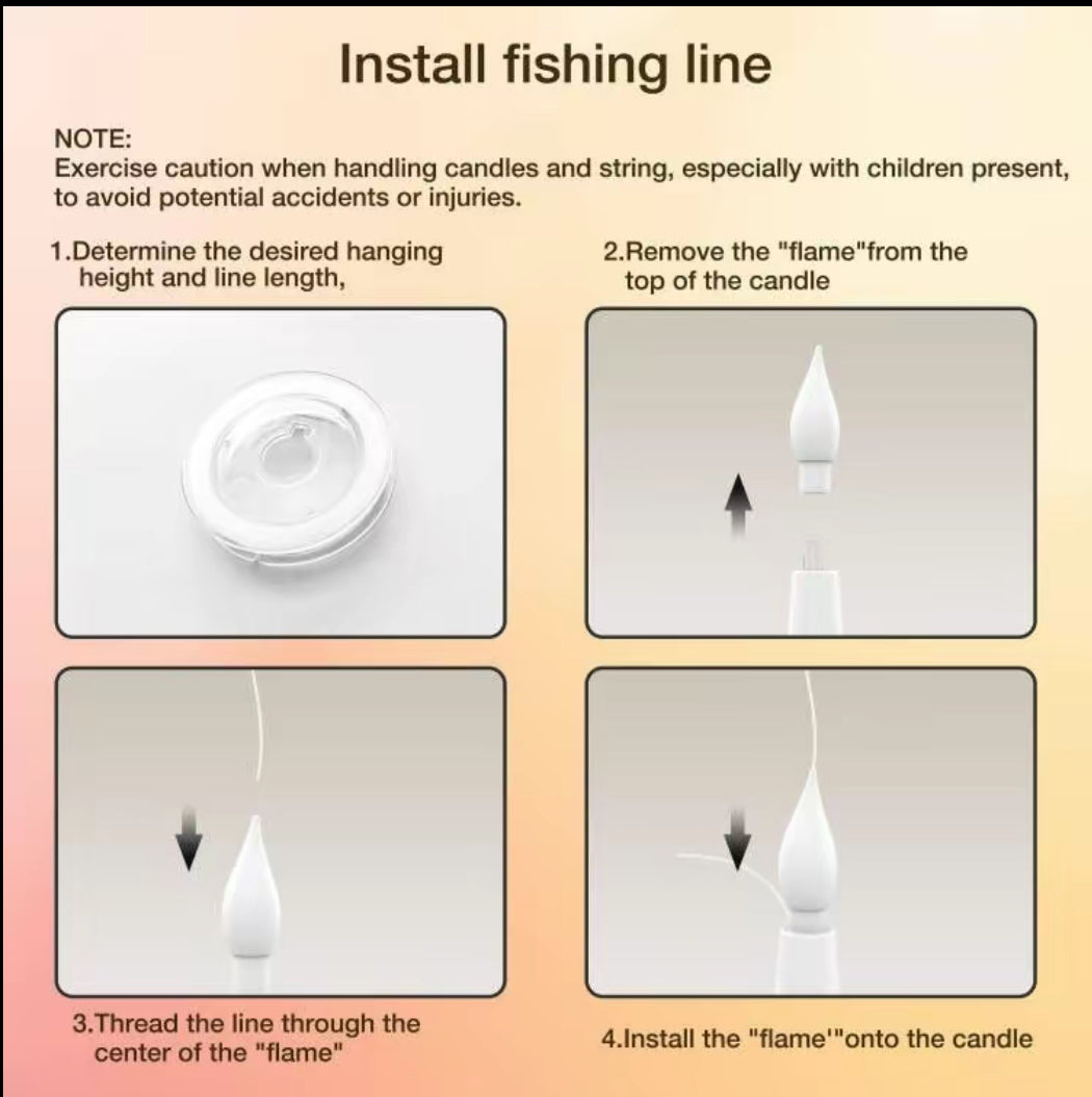 Flameless Candles with Magic Wand Remote for Christmas Decor, 6.6" Floating Candles Battery Operated Hanging Window Candles, Flickering Electric LED Candle for Christmas Halloween Decorations