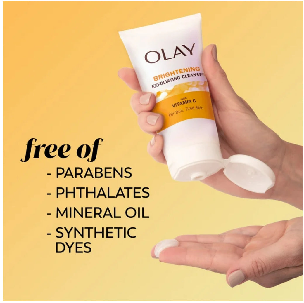 Olay Face Cleanser, Regenerist Vitamin C+Peptide Facial Wash, Exfoliating Face Cleanser for Dry Skin, 5.0 fl oz