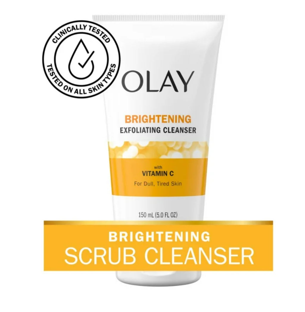 Olay Face Cleanser, Regenerist Vitamin C+Peptide Facial Wash, Exfoliating Face Cleanser for Dry Skin, 5.0 fl oz