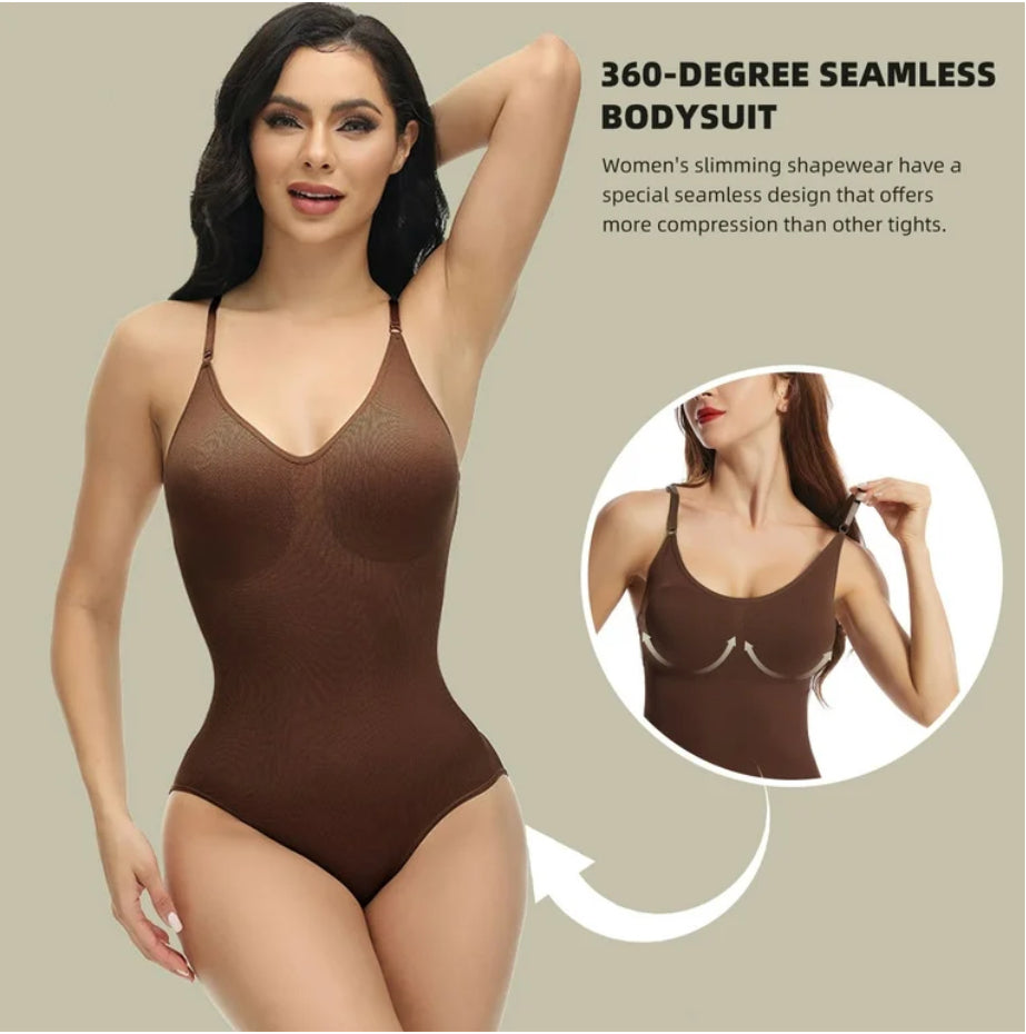 Shapewear Bodysuit,Bodysuit for Women ,Tummy Control Bodysuit Seamless Sculpting Snatched Waist Body Suit Thong or Brief